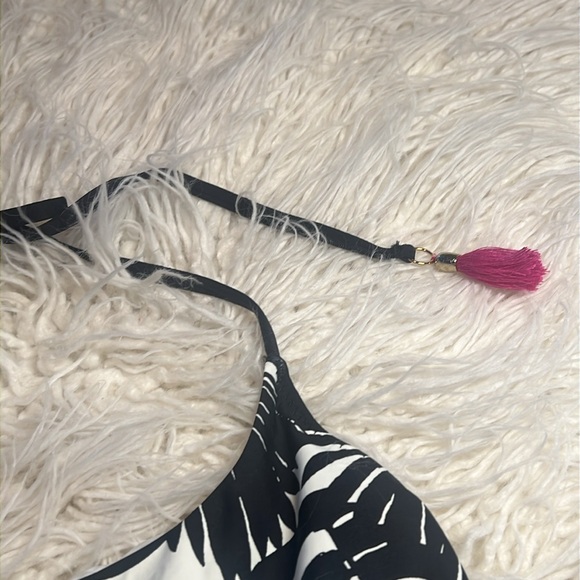 Trina Turk Black and White Floral bathing suit top - scarf bandana style - Picture 16 of 16
